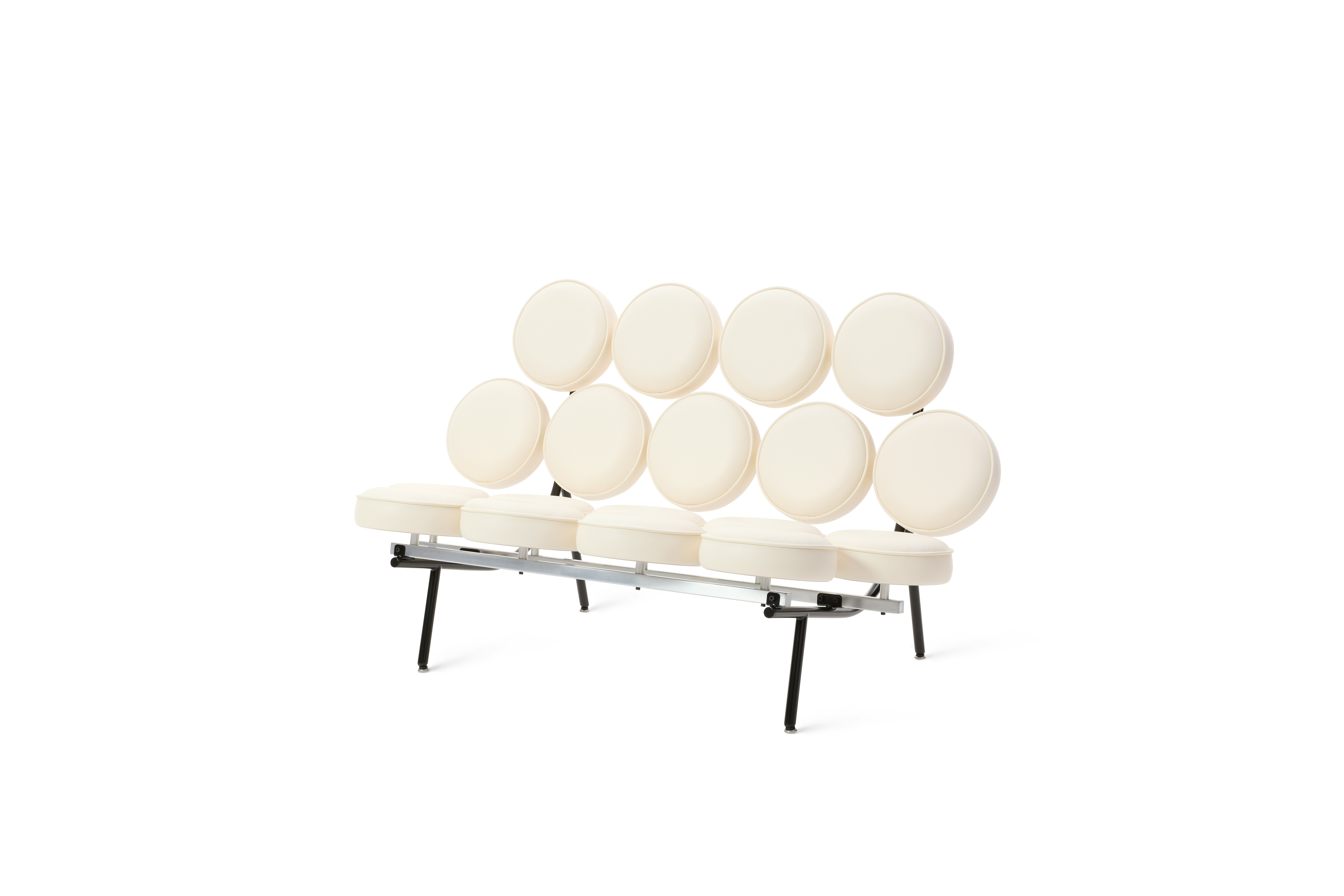 Nelson Marshmallow Sofa - Prone Leather,  Lotus