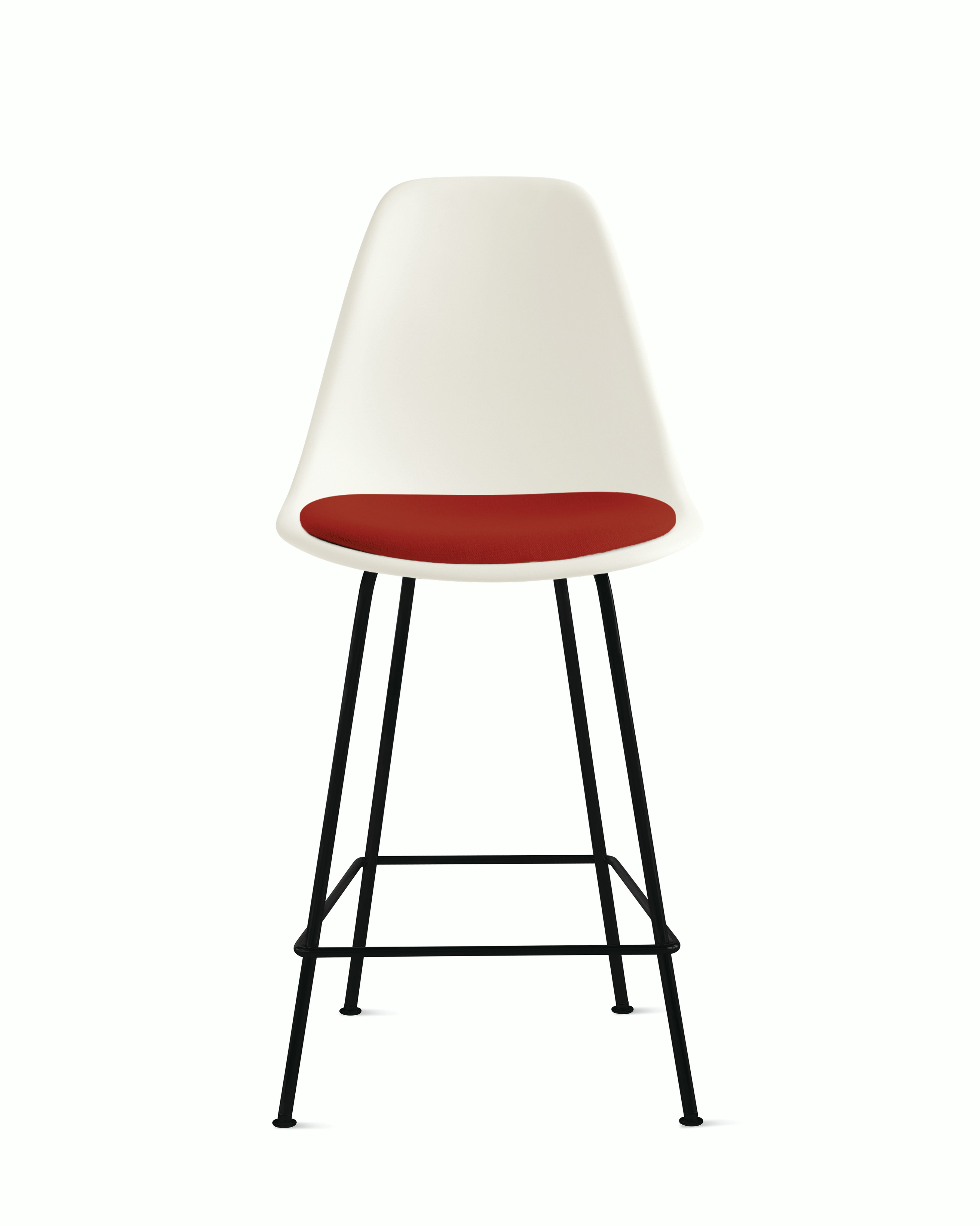 Eames Molded Plastic Stool with Seat Pad