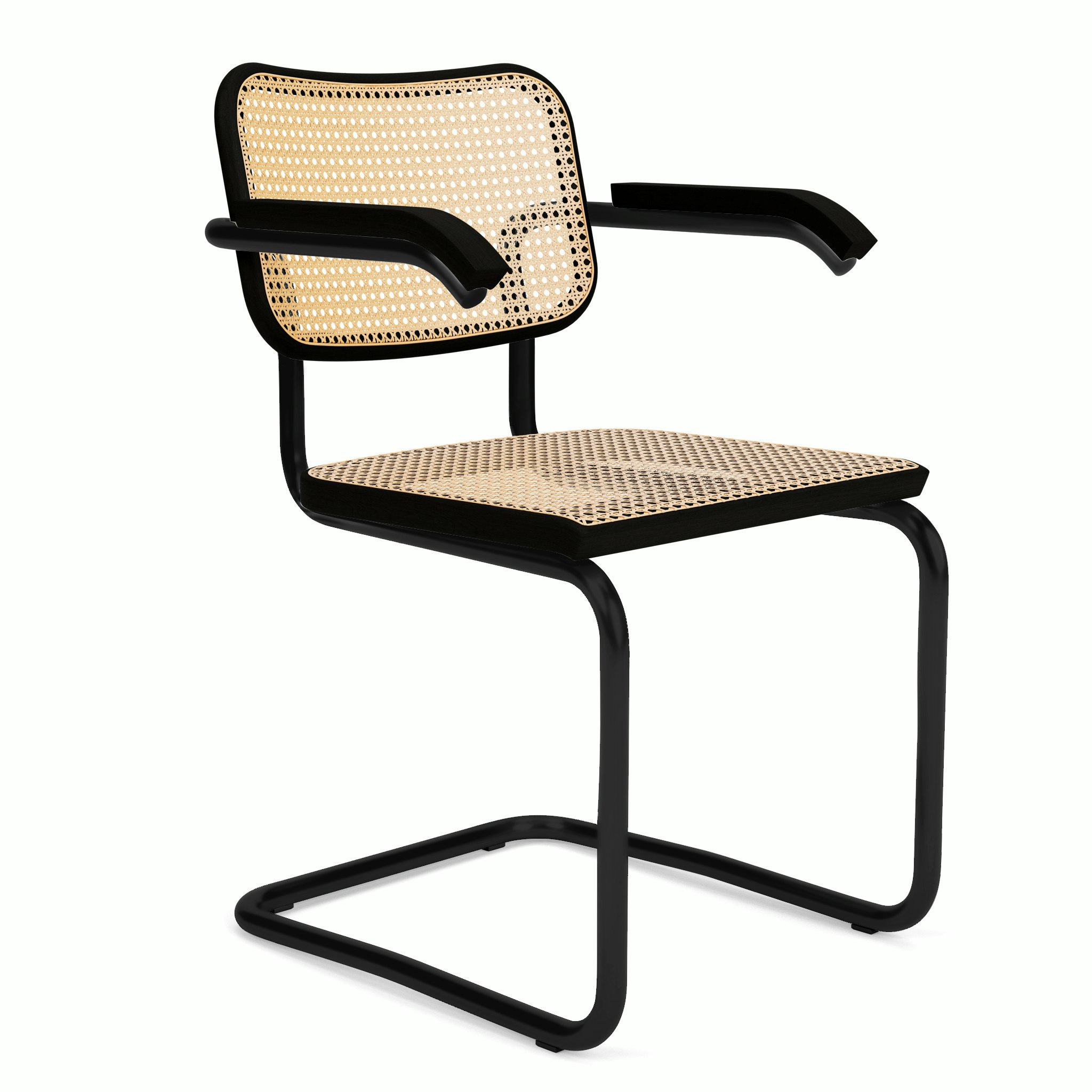 Cesca Armchair - Rattan, Ebonized