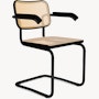 Cesca Armchair - Rattan, Ebonized