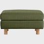 Lispenard Ottoman  in heathered green color with 4" legs.