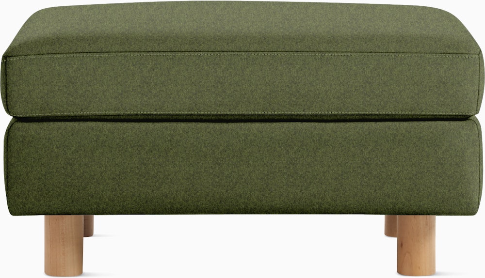 Lispenard Ottoman  in heathered green color with 4" legs.