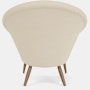 Oda Lounge Chair in Walnut,  Hallingdal 65,  Light Beige