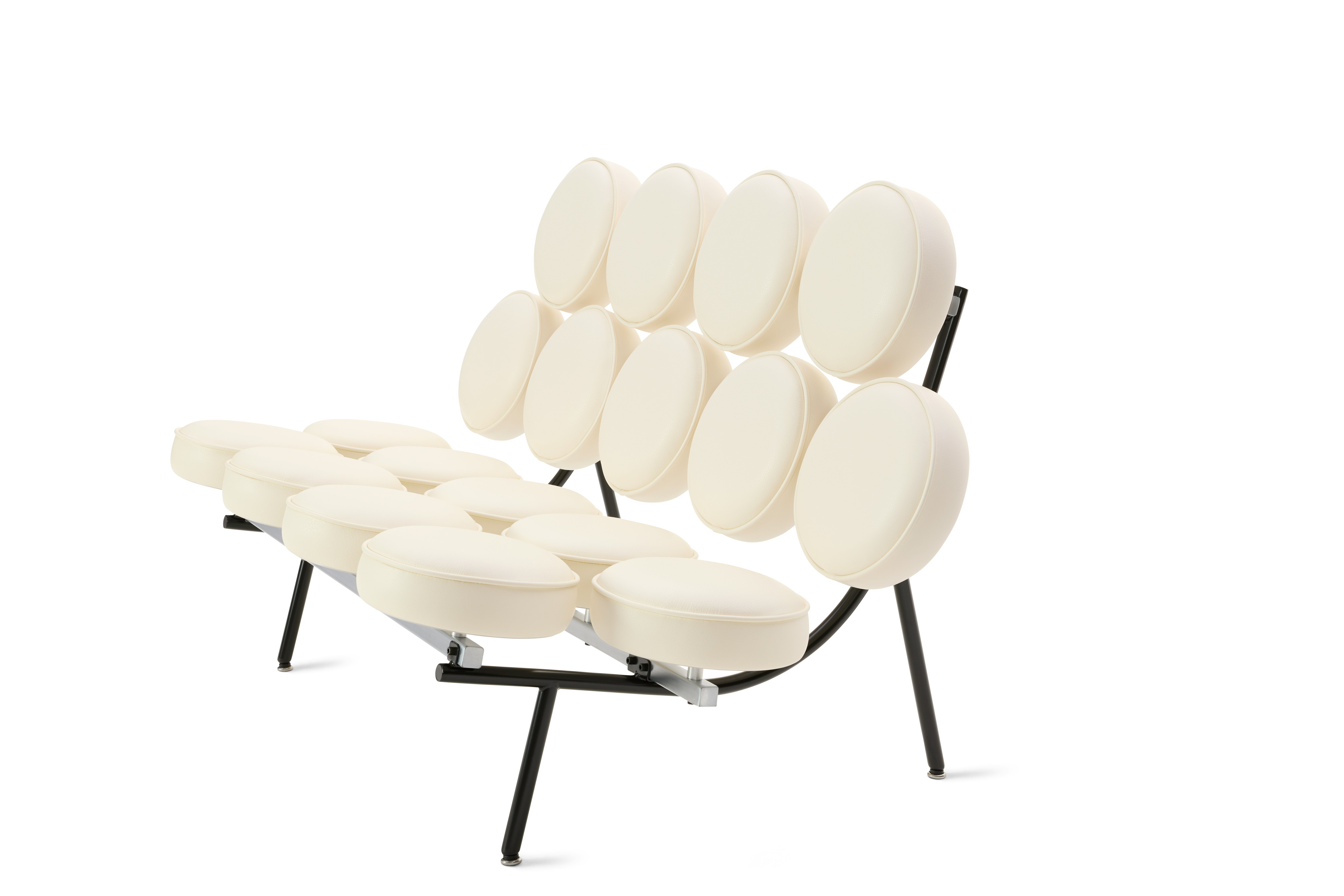 Nelson Marshmallow Sofa - Prone Leather,  Lotus