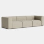 Mags 3 Seat Sofa - Pecora, Cream