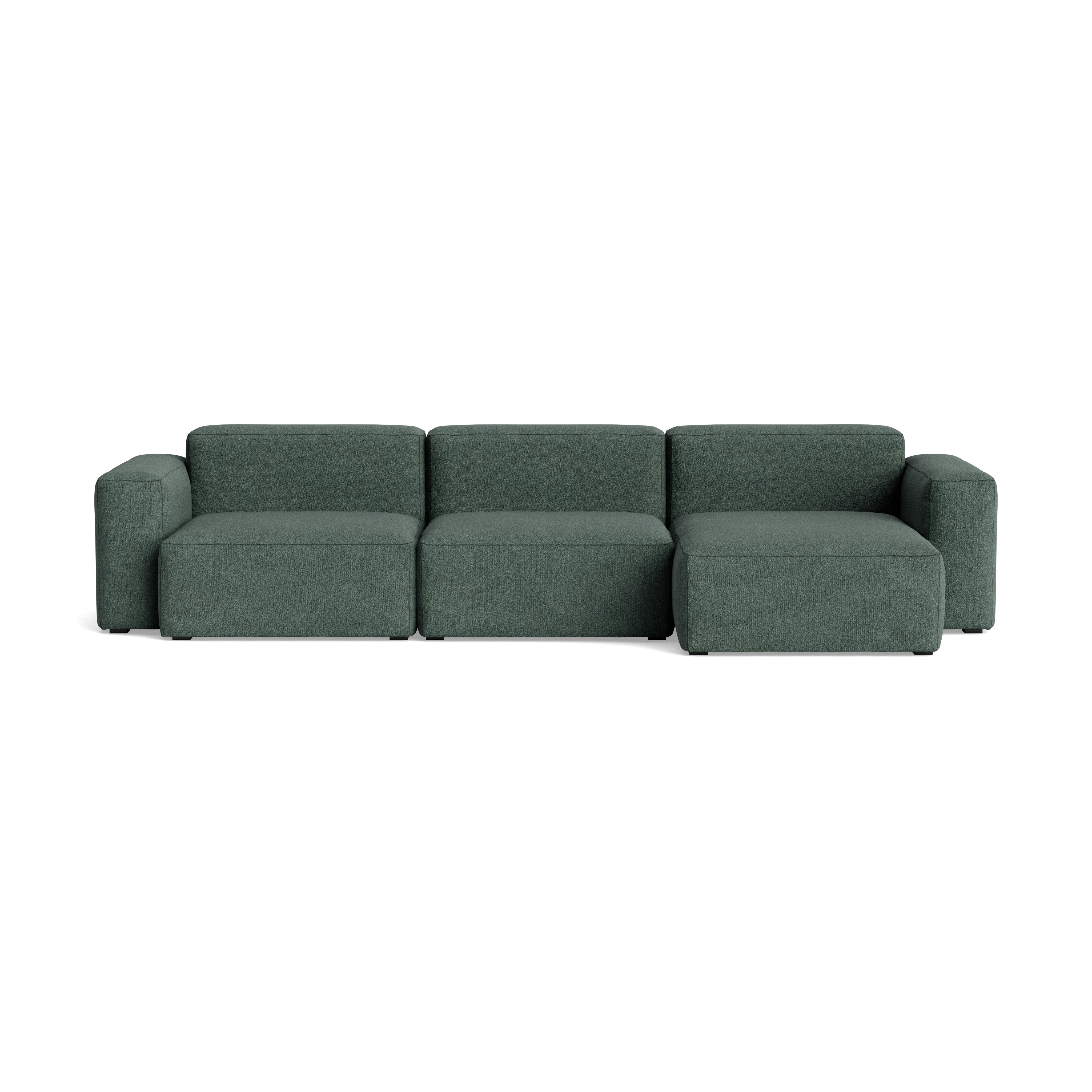 Mags SL Sectional with Wide Chaise - Right, Pecora, Green