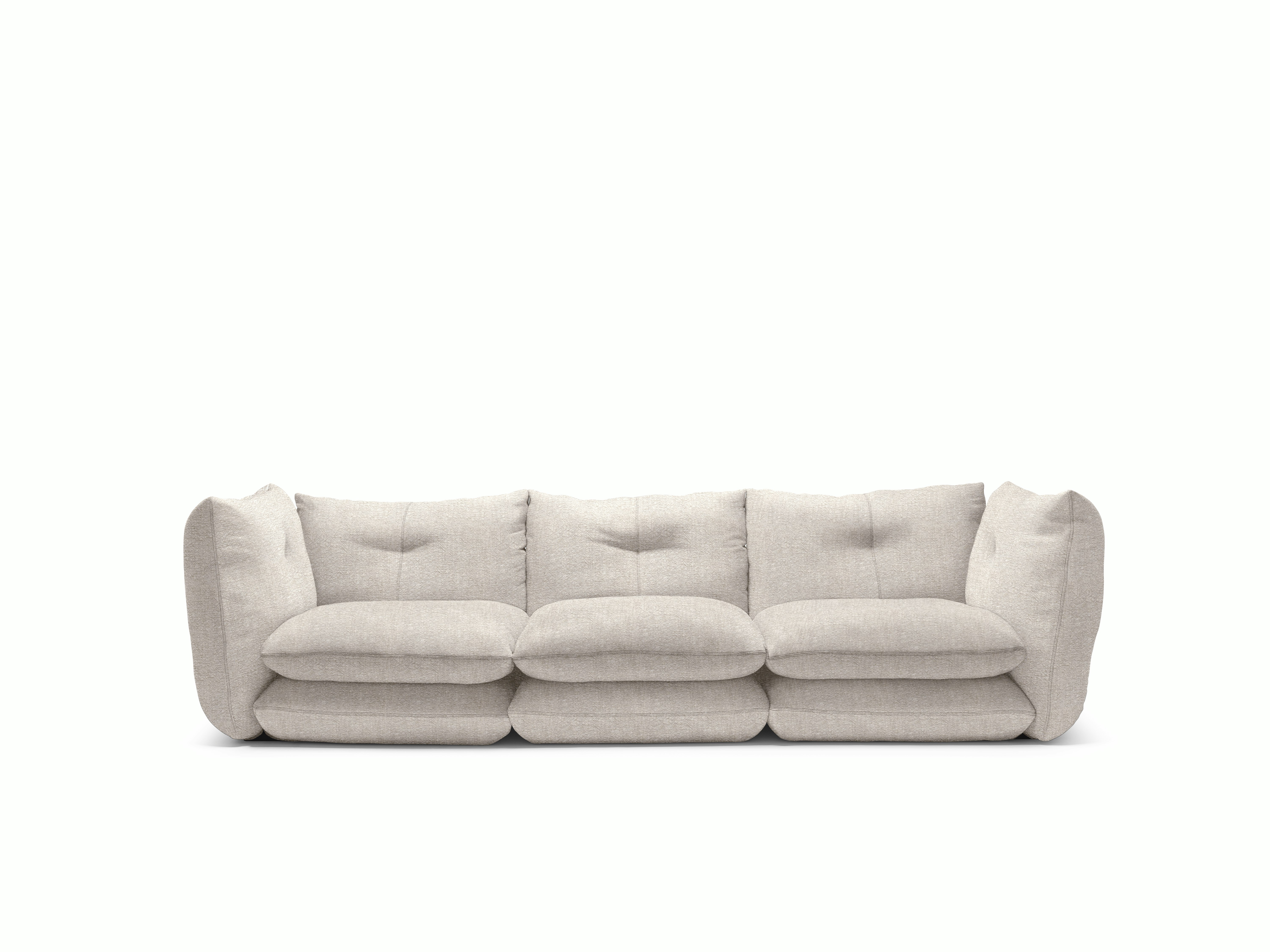 Pillo Sofa -  Three Seater, Standard, Haven, Sand