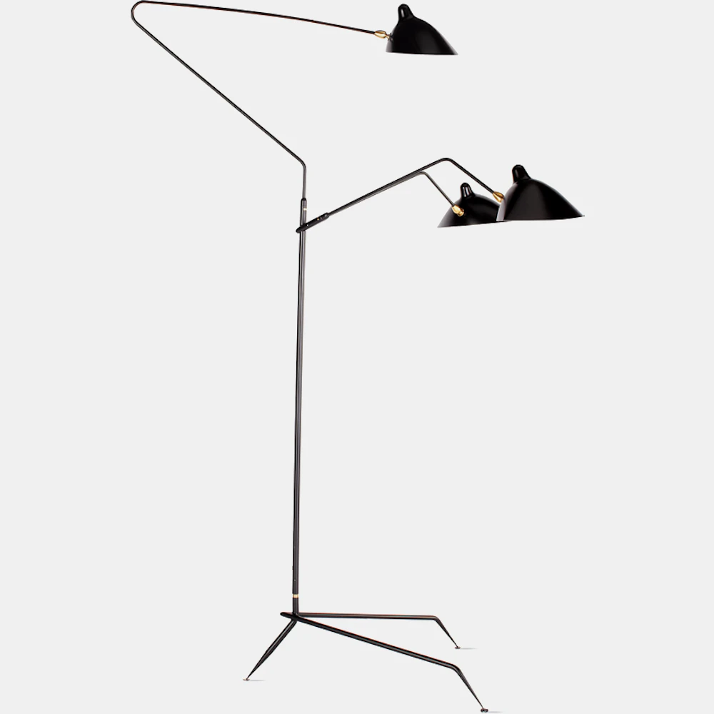 Serge Mouille Three Arm Floor Lamp – Design Within Reach