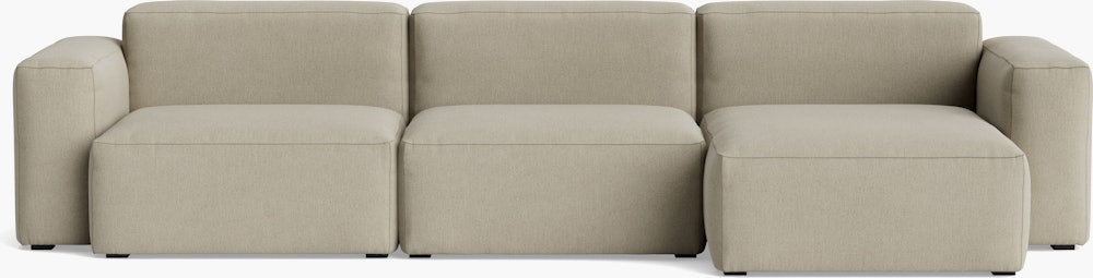 Mags SL Sectional with Wide Chaise - Right, Pecora, Cream