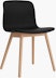 AAC 13 Side Chair - Side Chair, Prone Leather, Obsidian, Matte Lacquered Oak