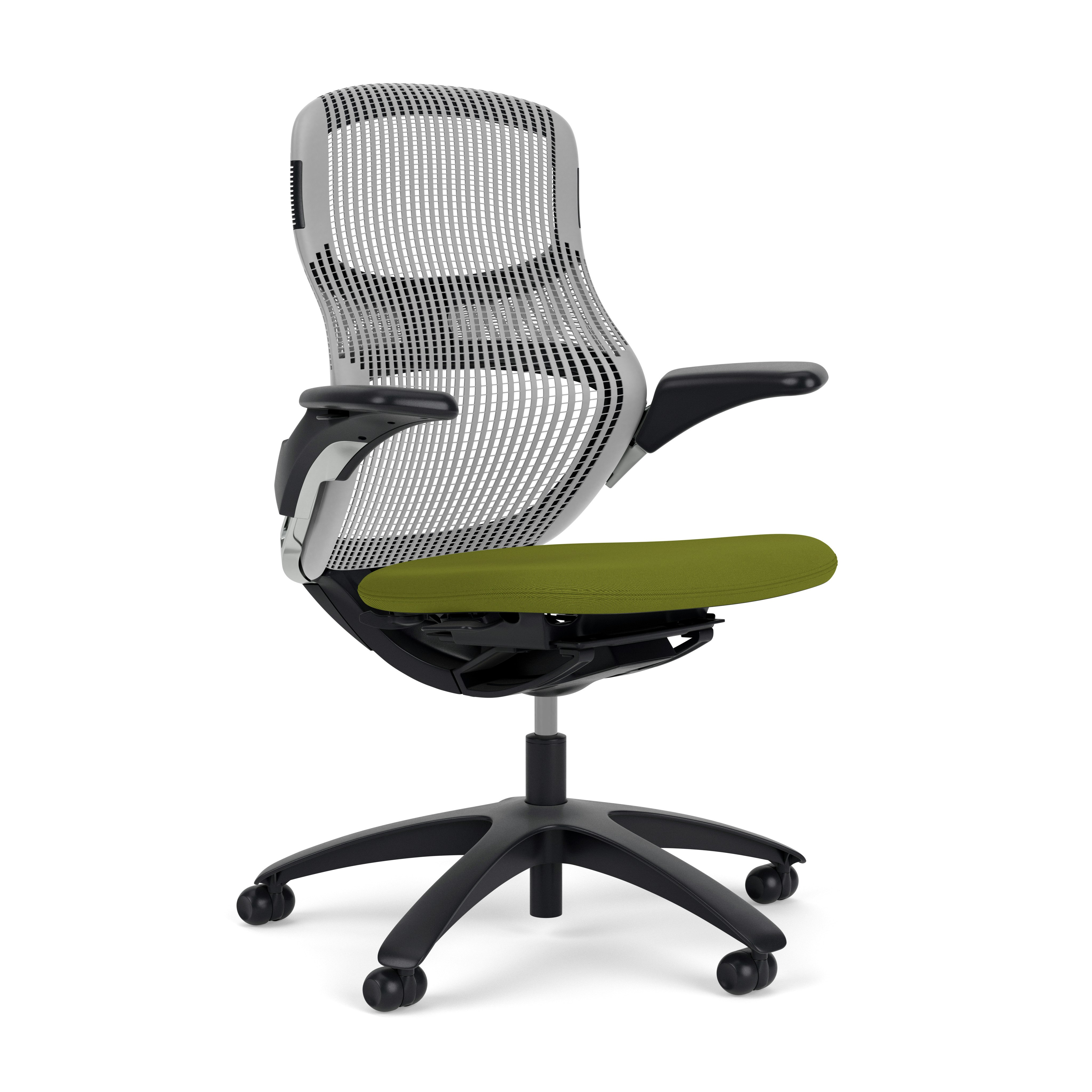 Generation Chair - Dark, Height Adjustable, Pebble, Generation, Lemongrass, Plastic Standard, Hard Wheel