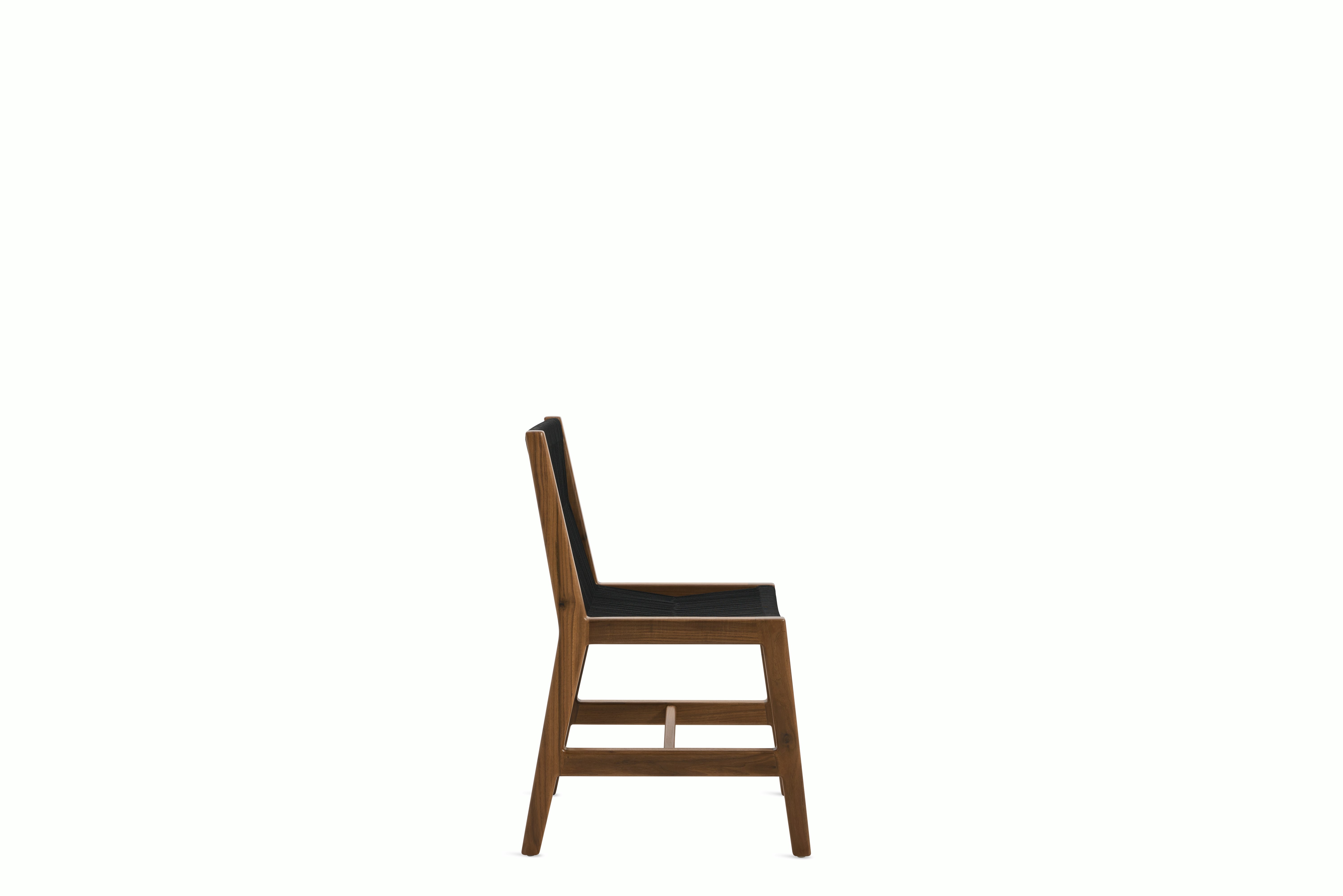 Duet Chair - walnut,  black
