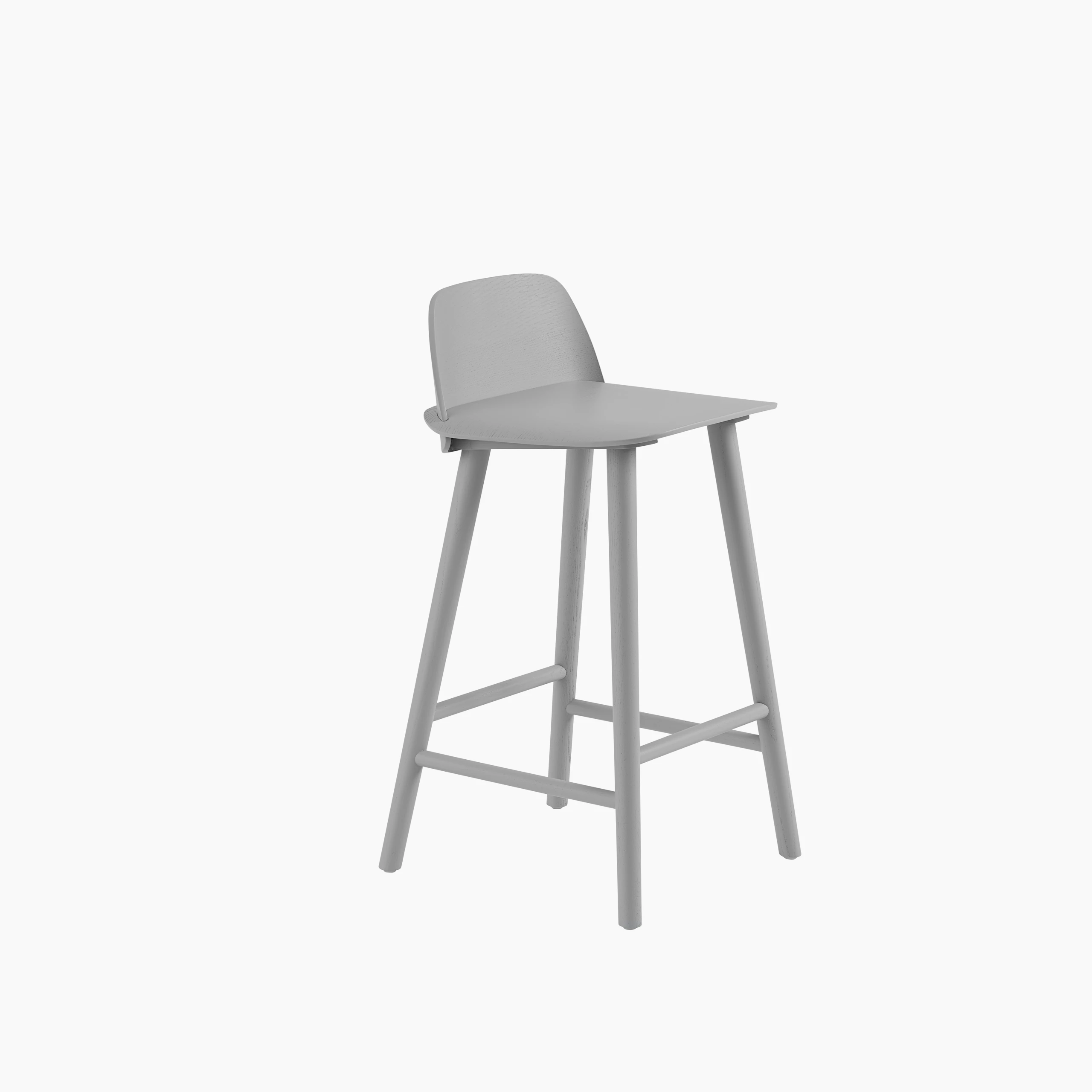 Nerd bar stool h65cm grey Muuto 5000x5000 hi res