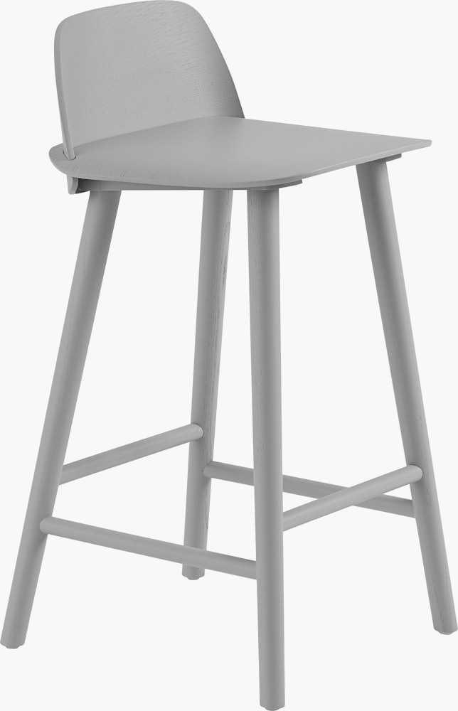 Nerd bar stool h65cm grey Muuto 5000x5000 hi res