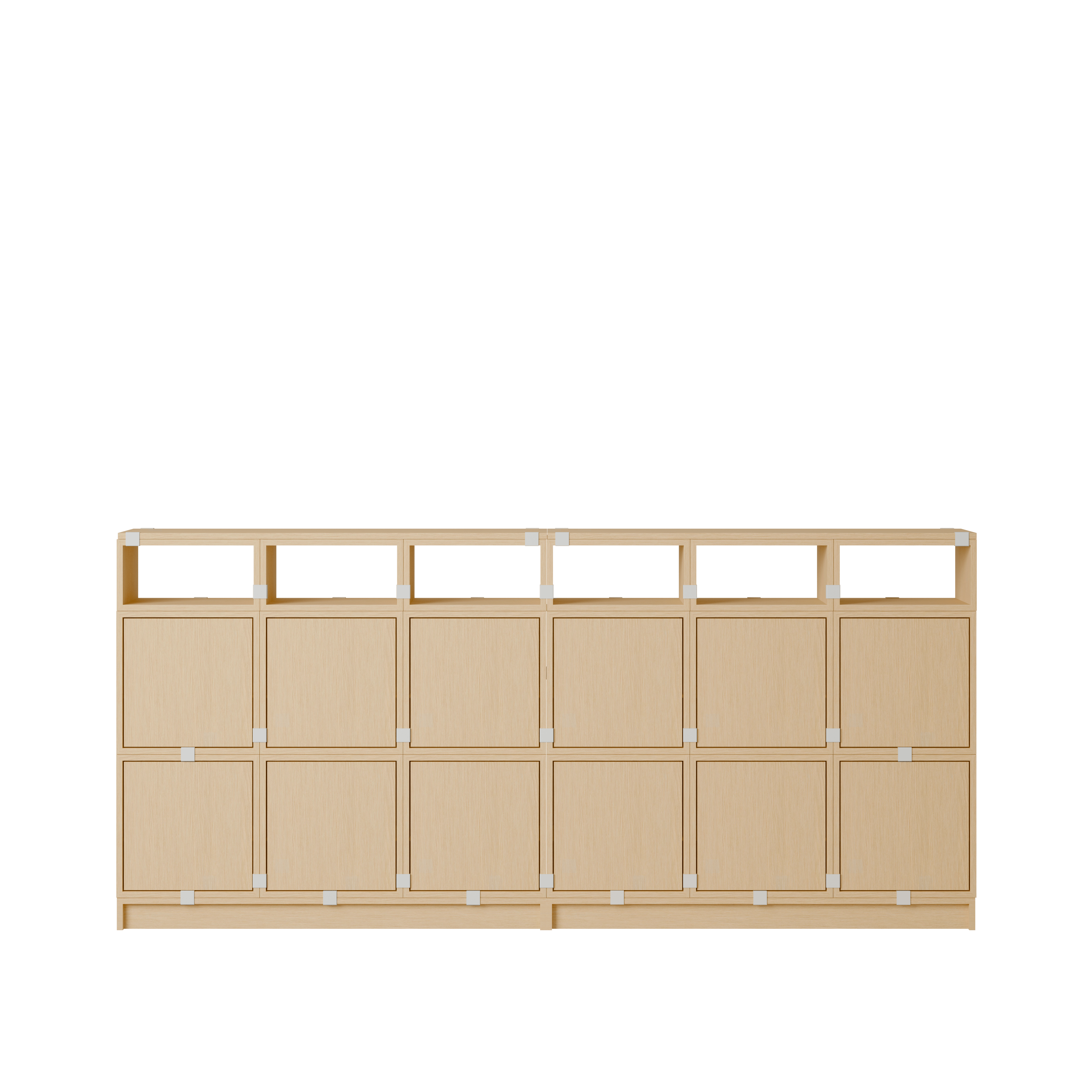 Stacked Storage Sideboard - Configuration 1,  Oak,  Plinth