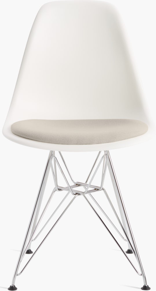Eames Molded Plastic Side Chair With, Eames Molded Side Chair Cushion