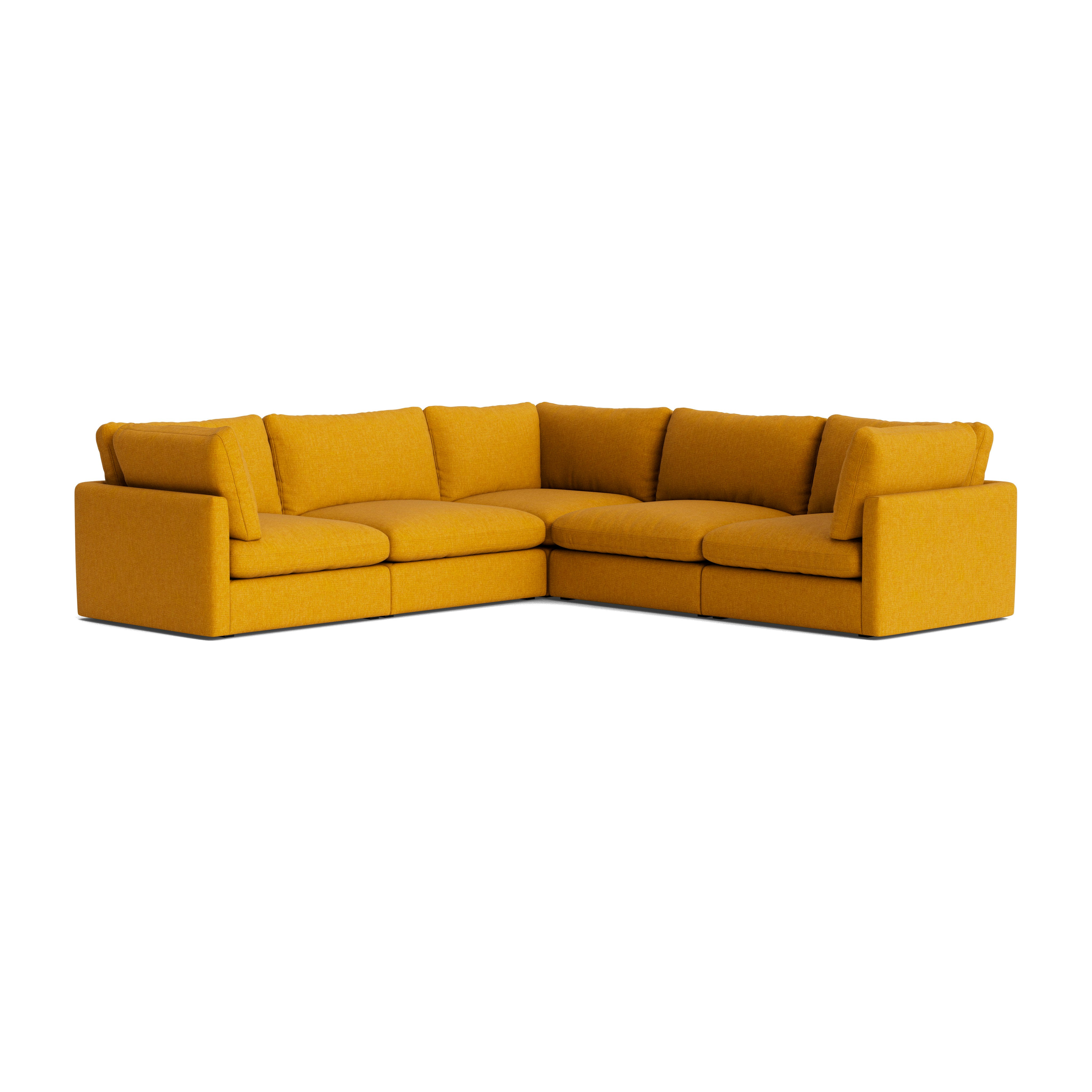Hackney Lounge Compact Corner Sectional - Metaphor, 033 Bumblebee
