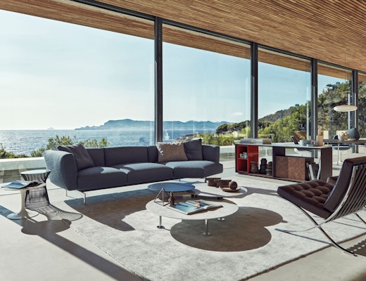 Avio Sofa and Grasshopper Table avio sofa grasshopper low tables piero lissoni barcelona chair ludwig mies van der rohe side table eero saarinen warren platner