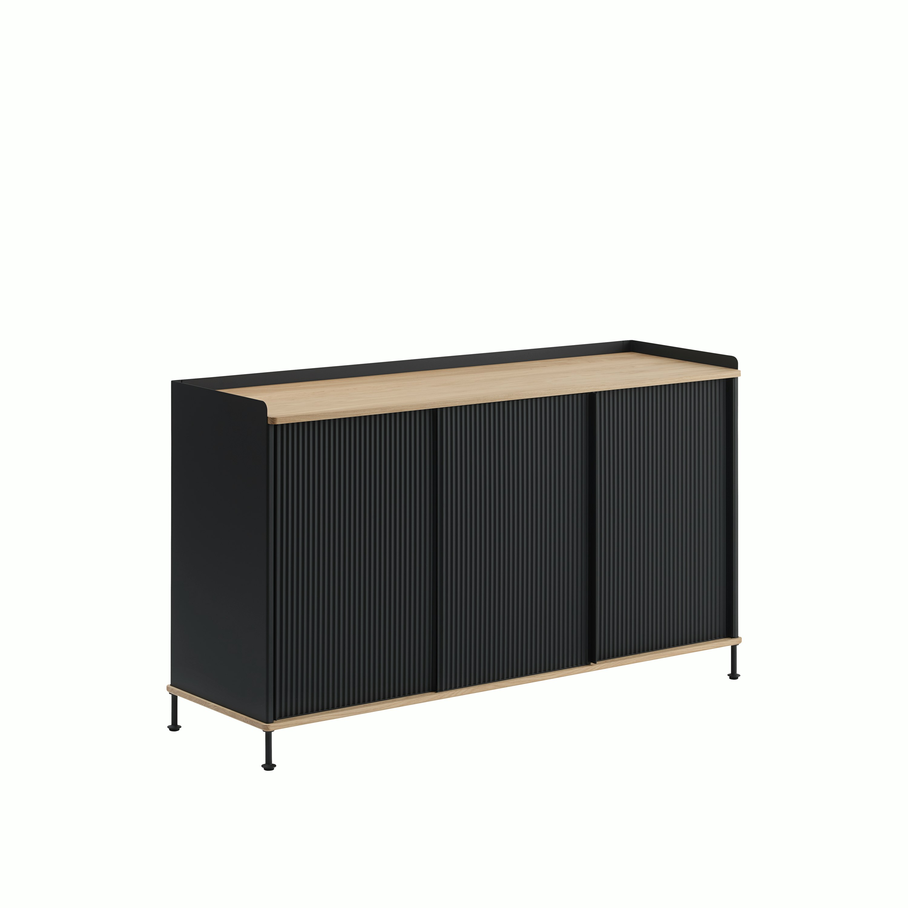 Enfold sideboard 148x45 h85 oak anthracite black side