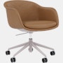 Fiber Conference Chair - Armchair,  Refine Leather,  Cognac,  Aluminum Tube