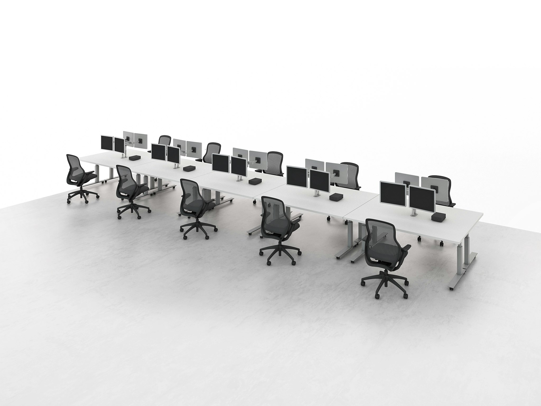 Tone Adjustable Height Table ReGeneration Chair SapperXYZ Double Monitor