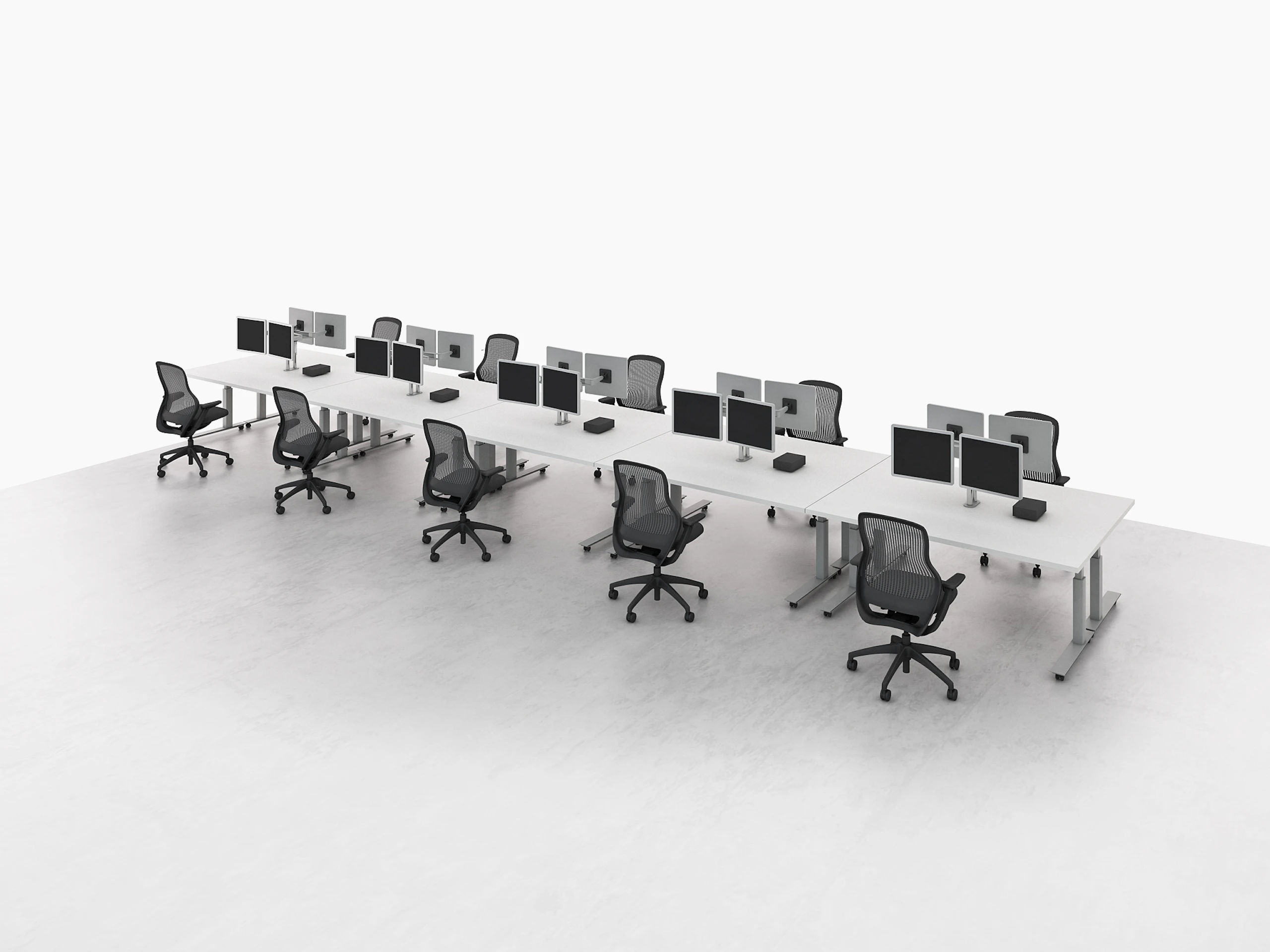 Tone Adjustable Height Table ReGeneration Chair SapperXYZ Double Monitor