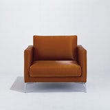 KnollStudio brown leather Divina Standard Lounge Chair