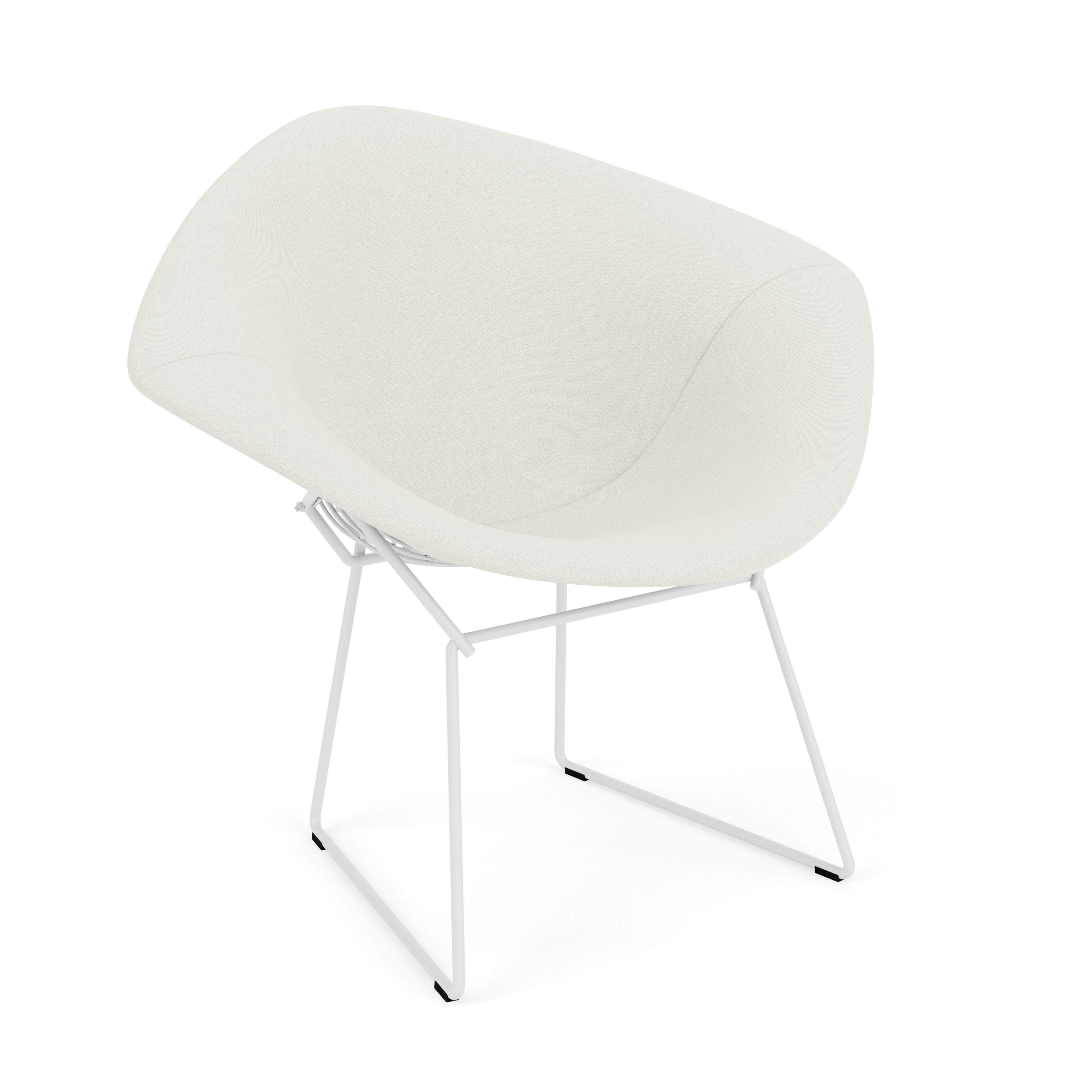 Bertoia Diamond Chair, White, Full Cover, Hourglass, Air