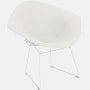 Bertoia Diamond Chair, White, Full Cover, Hourglass, Air