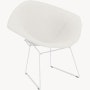 Bertoia Diamond Chair, White, Full Cover, Hourglass, Air