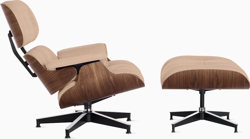 Eames Lounge and Ottoman in Prone and Stow leathers