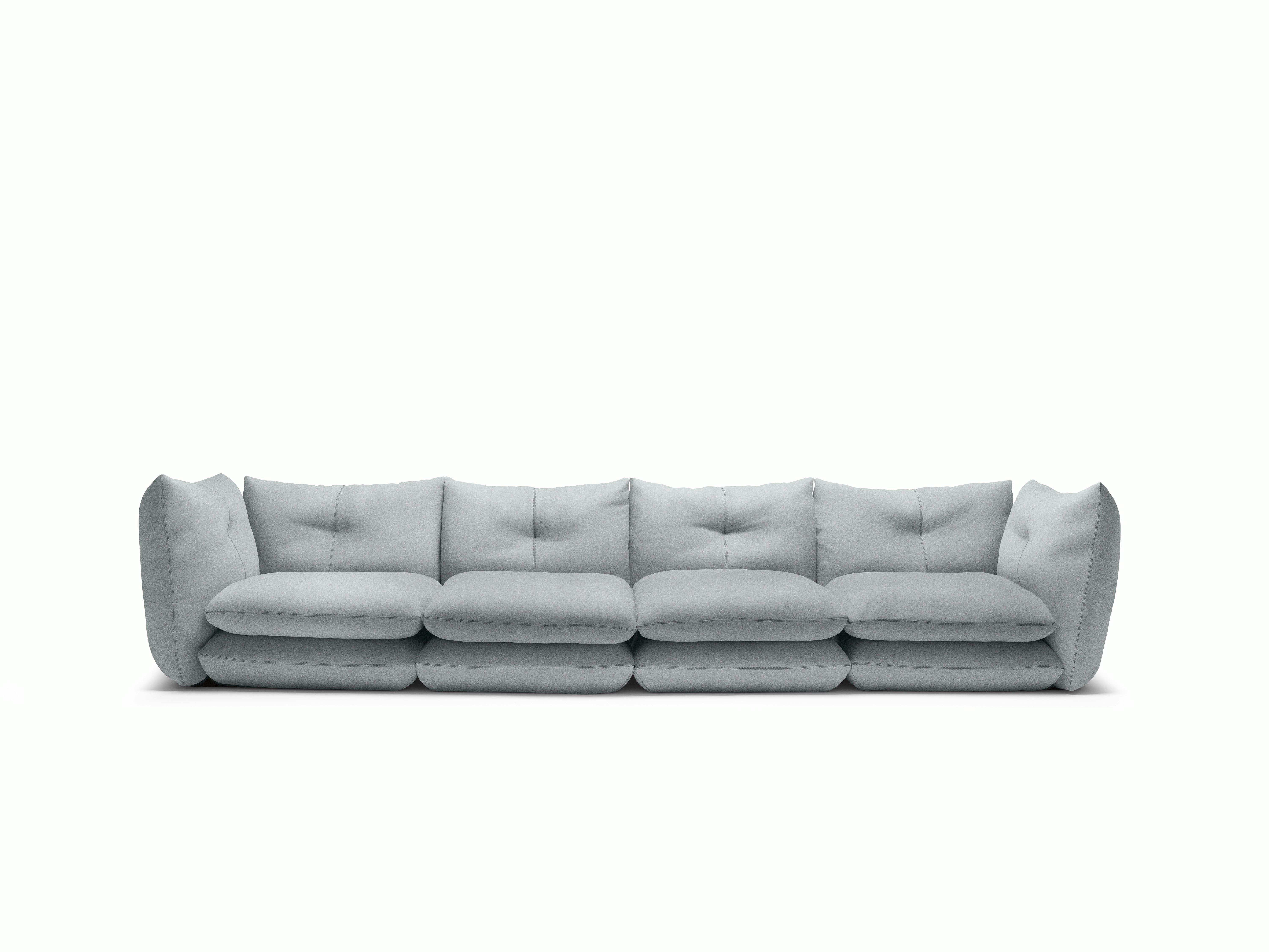 Pillo Sofa -  Four Seater,  Standard or Deep,  Utopia,  Fog