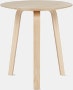 An oak Bella Side Table viewed from the back