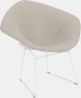 Bertoia Diamond Chair, White, Full Cover, Crossroad, Almond