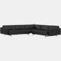 In Situ Corner Sectional, Refine Leather Black