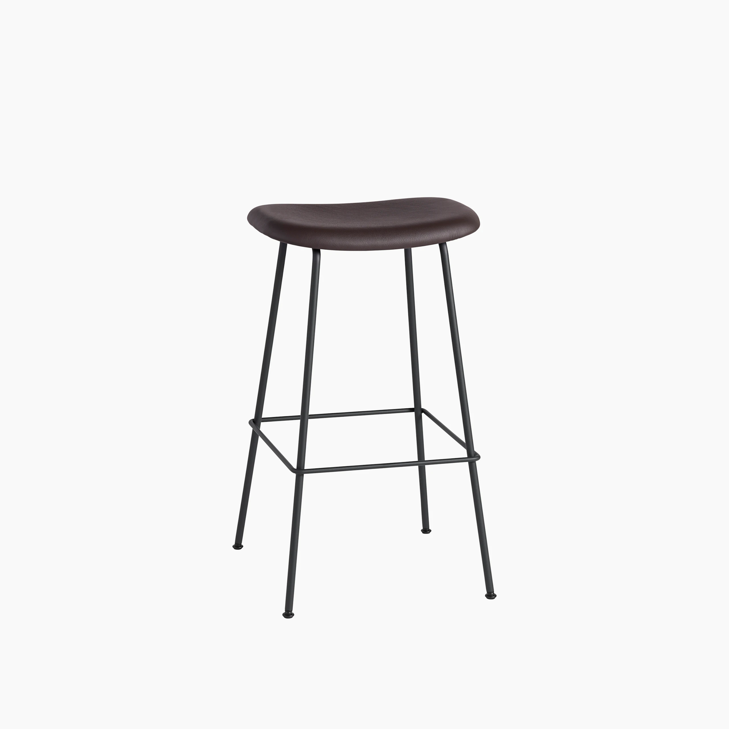 Fiber bar stool tube base 75 cm easy leather root black