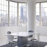 Propeller Conference Table with Rectangular Drum Base