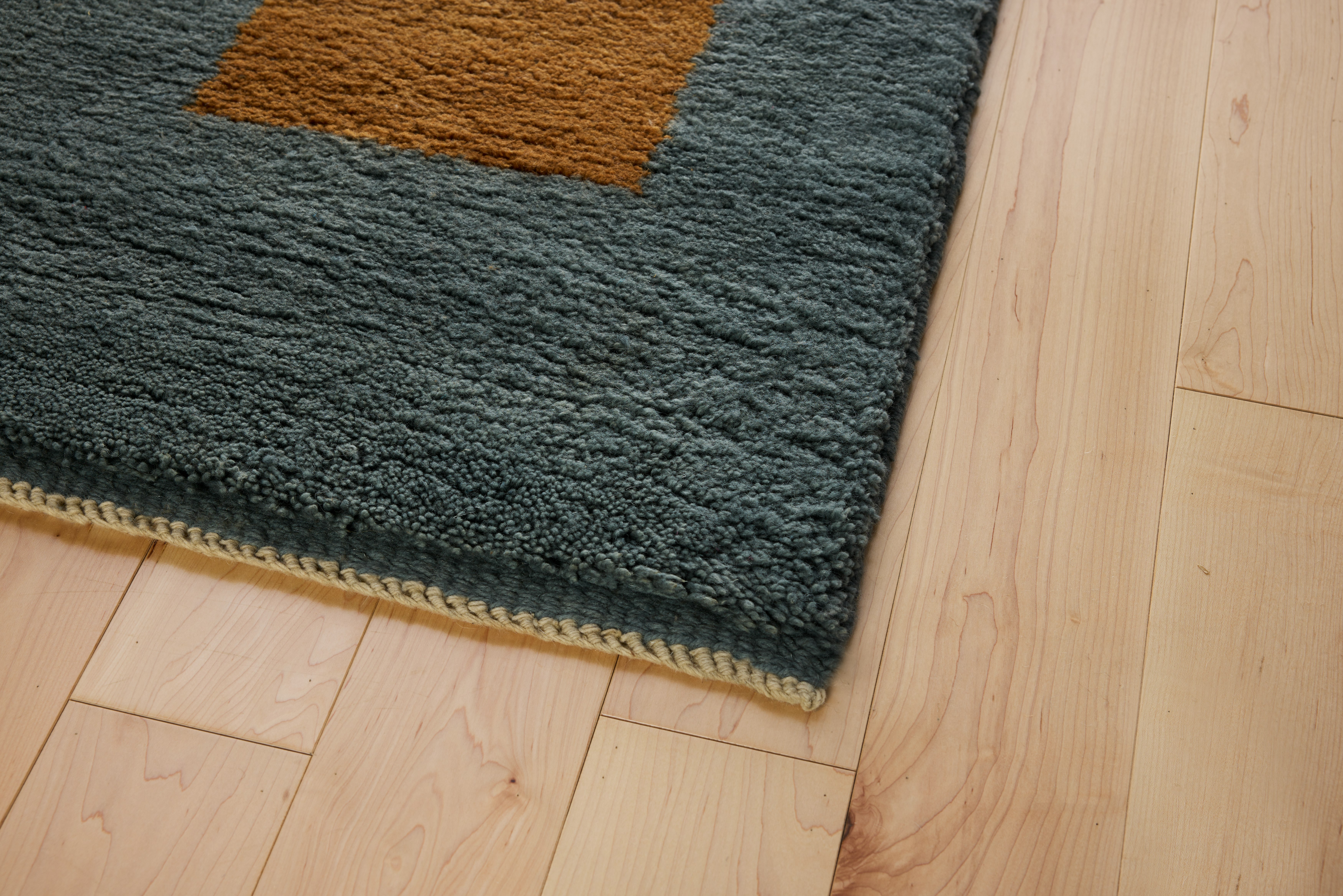 Fences Wool Moroccan Rug - Nightfall