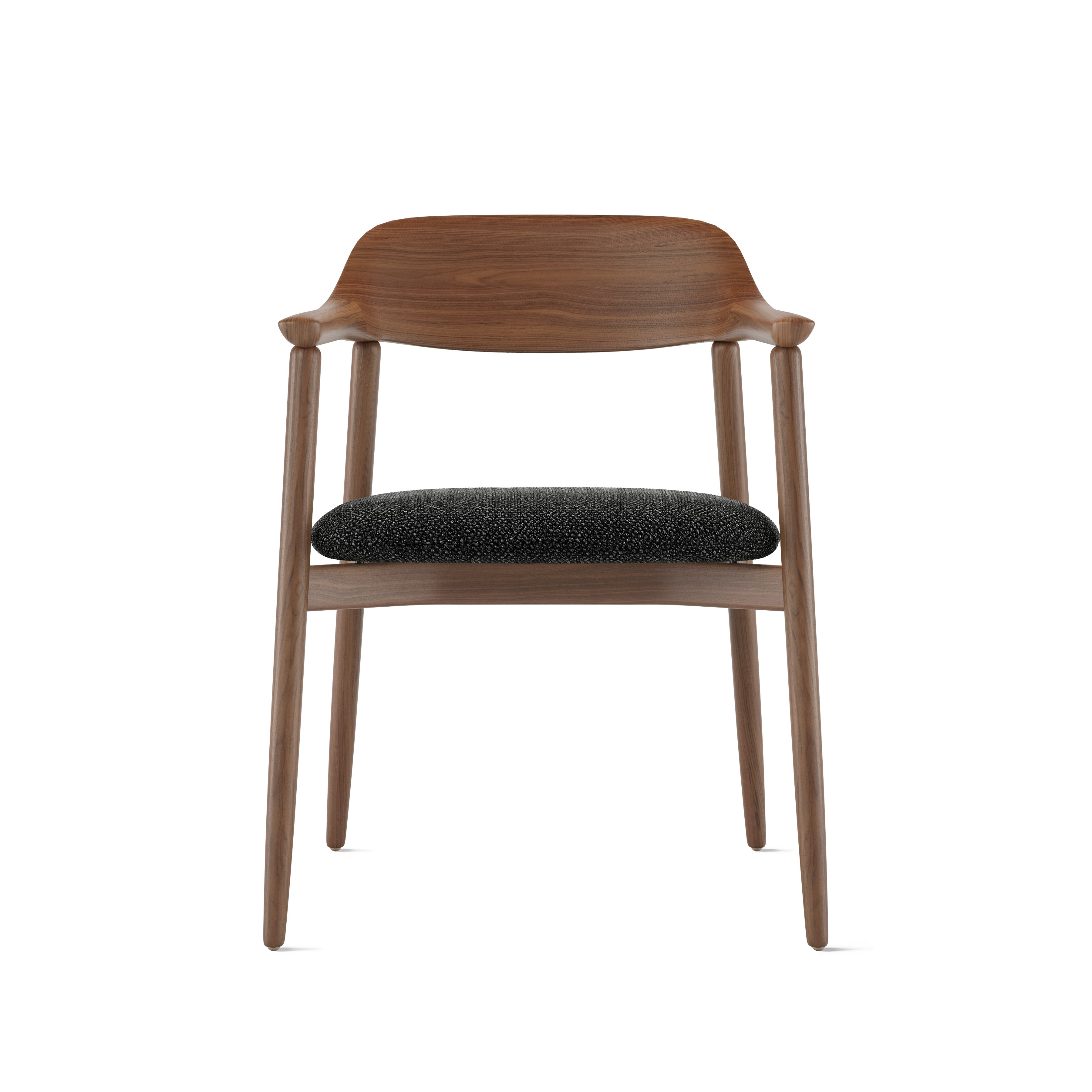 Crosshatch Armchair - Capri Graphite,  Walnut