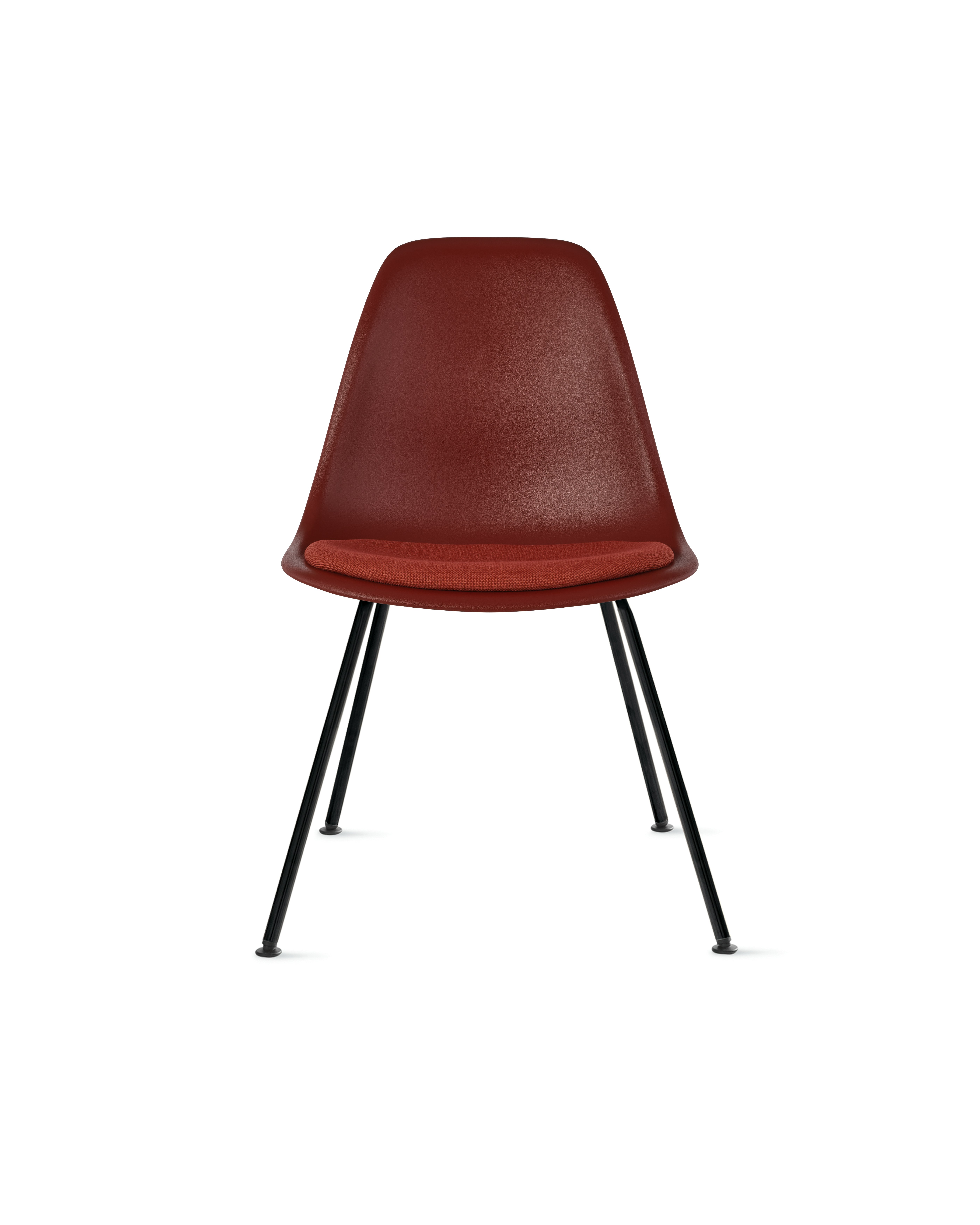 Eames Molded Plastic Side Chair with Seat Pad
