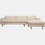 Moreno Sectional with Chaise - Left,  Amelia,  Bisque,  Oak