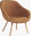 A sand About a Lounge 82 Armchair with low back viewed from an angle