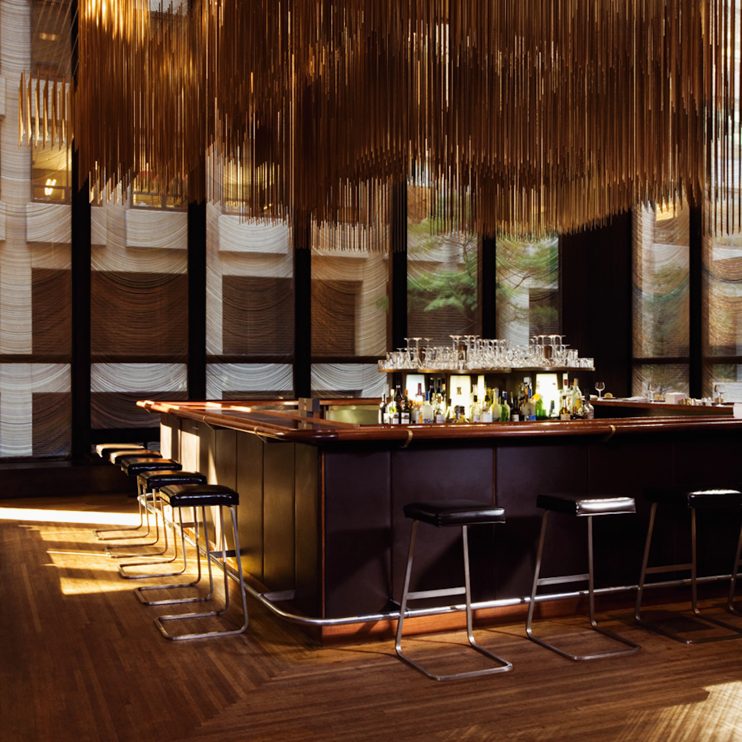 Four Seasons barstool by Mies van der Rohe installation