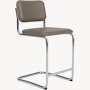 Cesca Stool Fully Upholstered, Acqua Leather, Aquitania, Counter