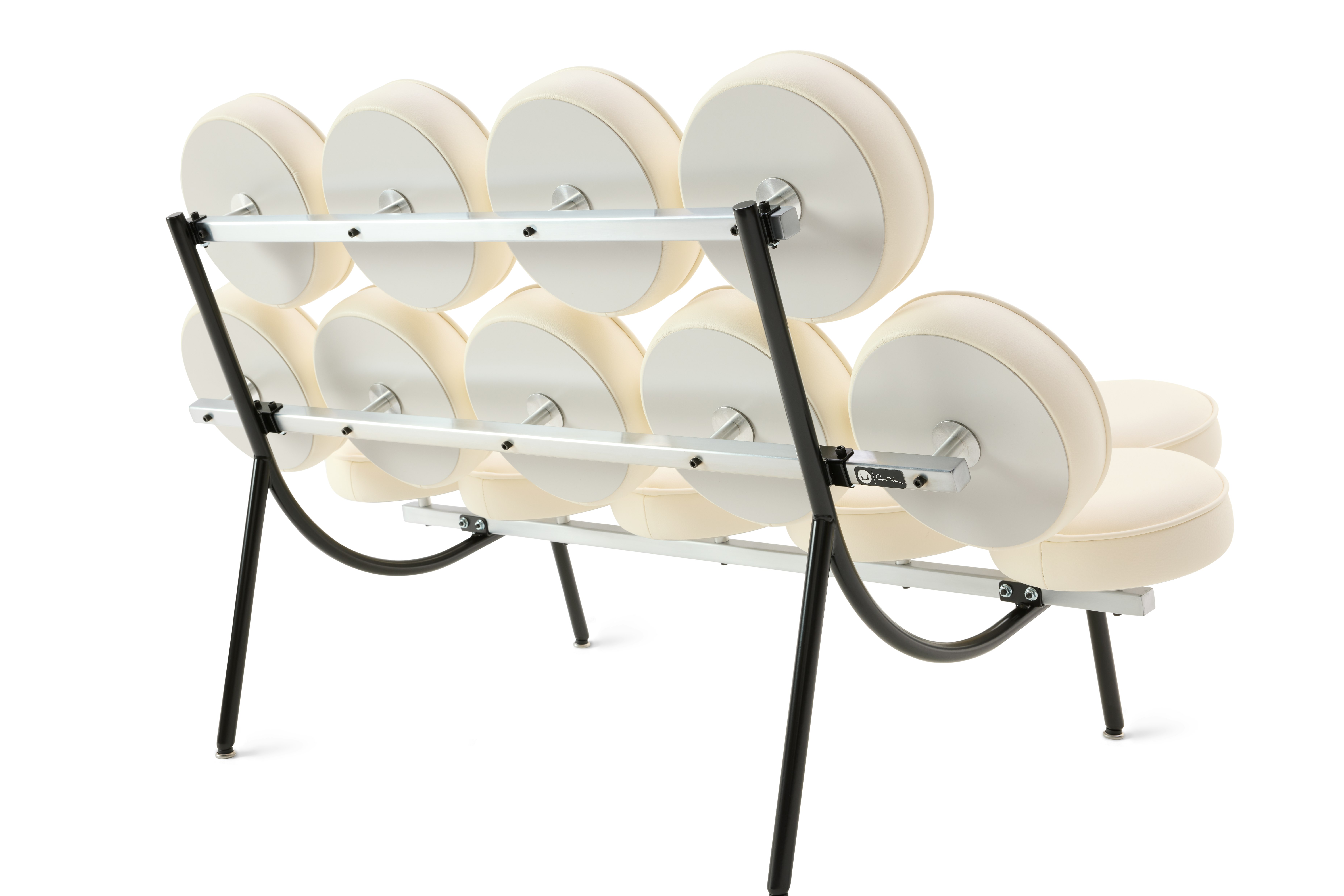 Nelson Marshmallow Sofa - Prone Leather,  Lotus