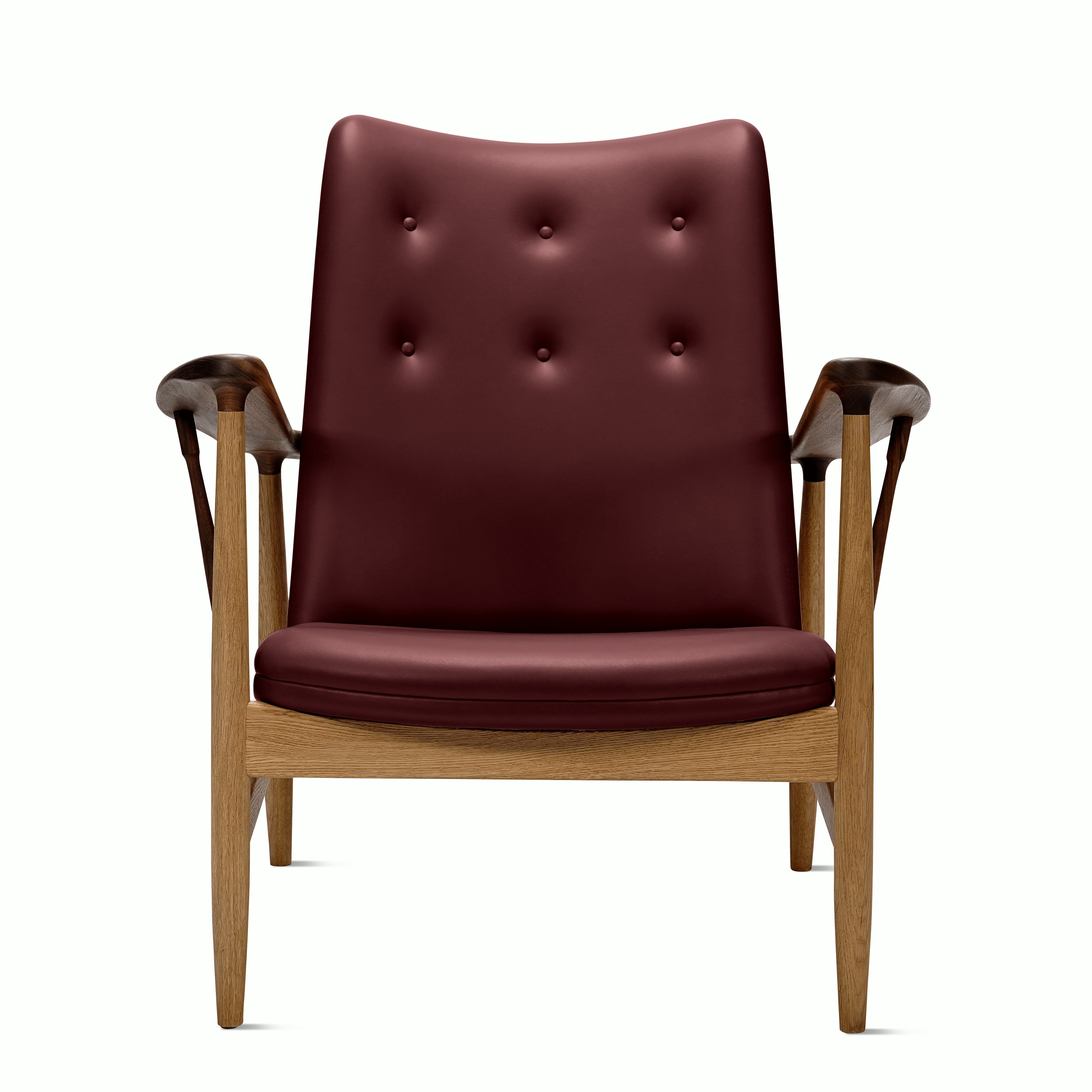 Kettelhut Chair in Prestige Leather Wine Red