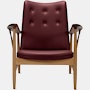Kettelhut Chair in Prestige Leather Wine Red