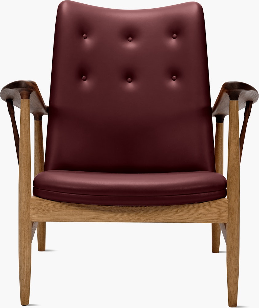 Kettelhut Chair in Prestige Leather Wine Red