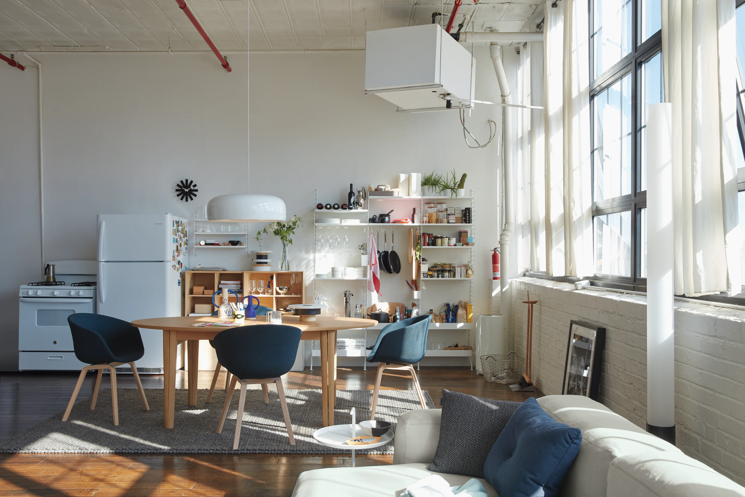 Gala Extension Table Two Leaves with About A Chair 23 Armchair Upholstered