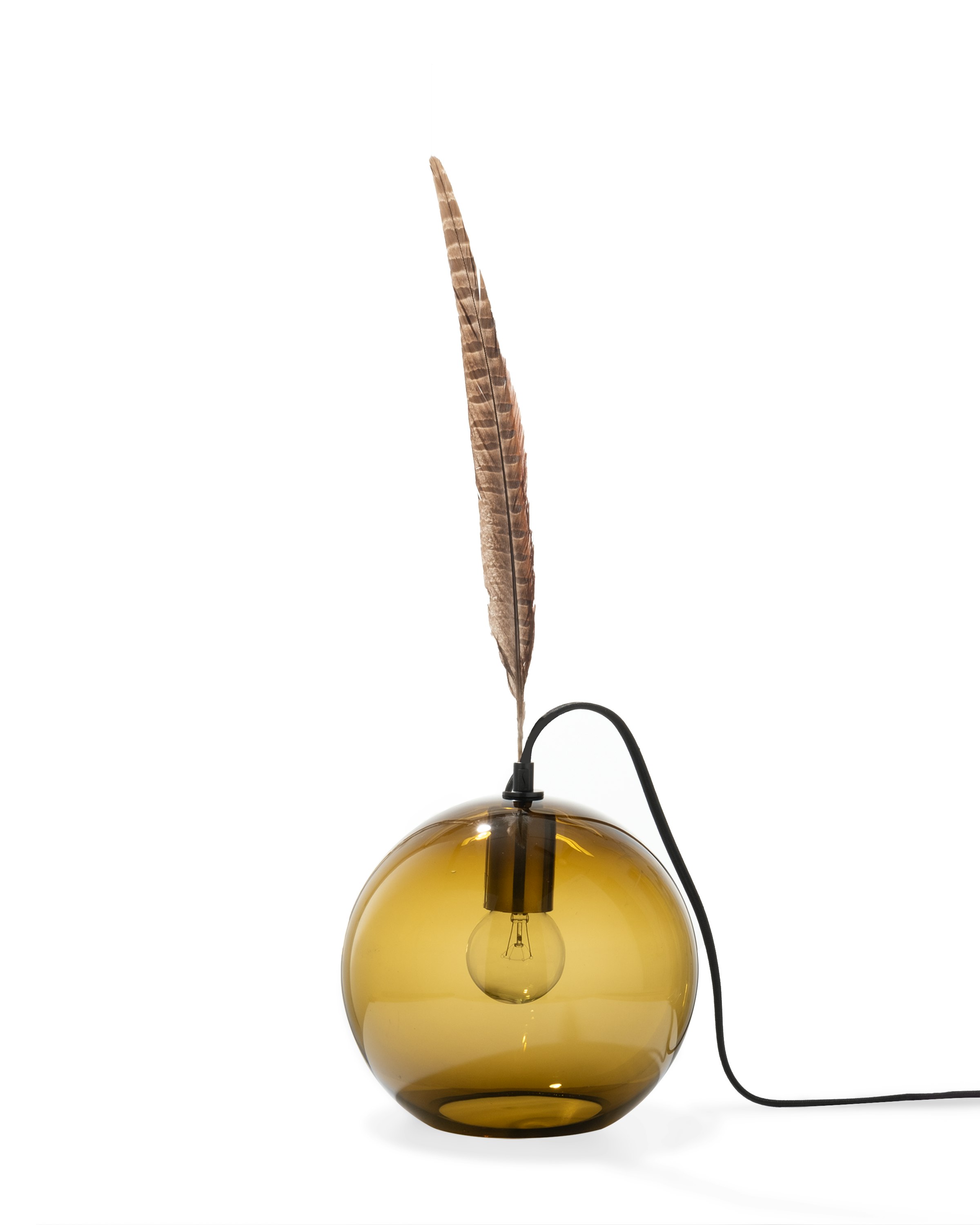 The Smoky Feather Table Lamp